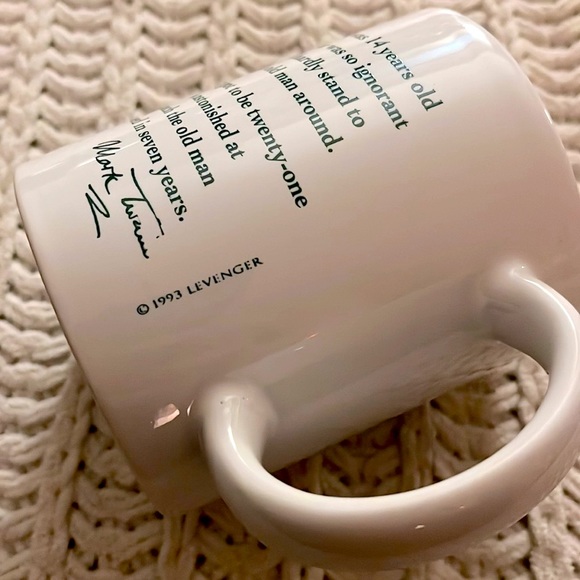 ❣️Mark Twain White Red Blue His & Hers Home Kitchen Black Tea Coffee Mugs (x2)❣️ - Picture 7 of 9